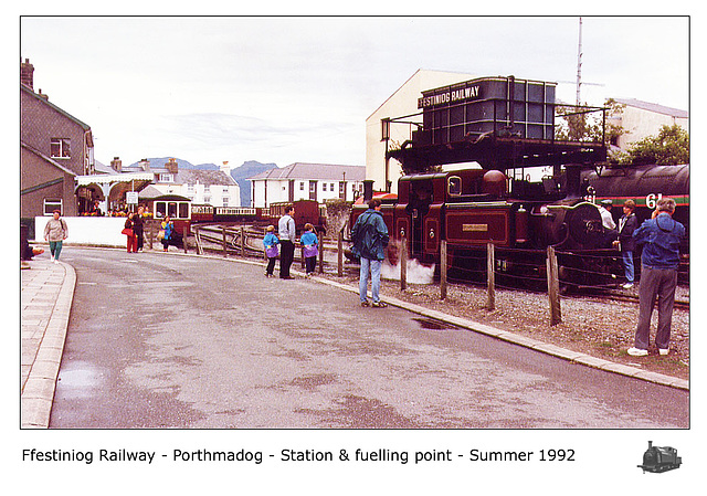Porthmadog  station & fuel point 1992