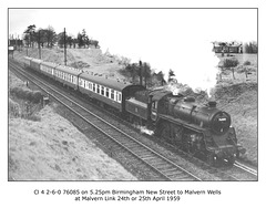 BR Cl4 2-6-0 76085 Malvern Link 24 or 25 4 1959