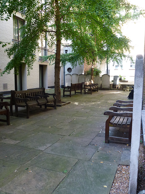 st.ann blackfriars churchyard, church entry, london