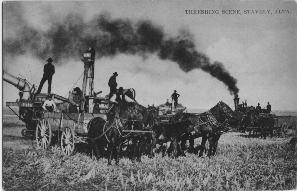 Threshing Scene, Stavely, Alta.