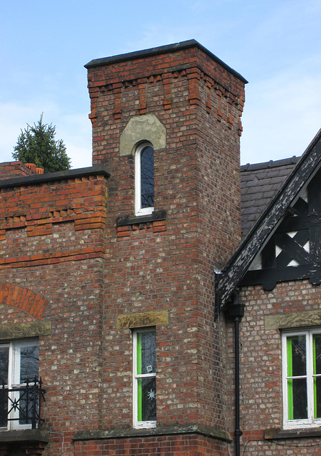 House with tower.