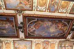 Ceiling and wall detail in the Haydn Concert Hall, Esterhazy Palace.