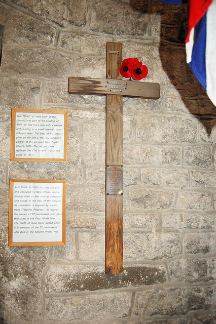 Memorial to George Holmes of the 1st East Yorkshire Regiment, Hathersage Church, Derbyshire