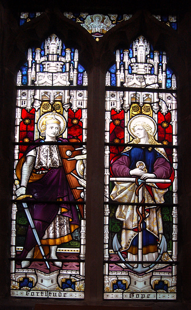 Stained Glass, St Michael and All Angel's Church, Hathersage, Derbyshire