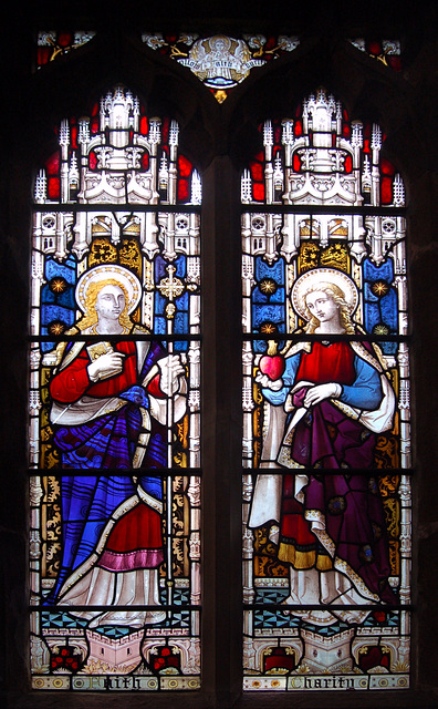 Stained Glass, St Michael and All Angel's Church, Hathersage, Derbyshire