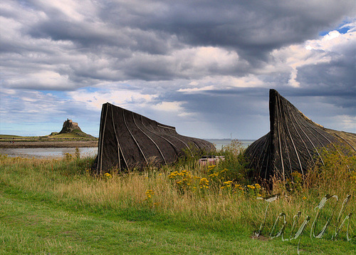 The Upsidedown Boat Sheds of Lindisfarne