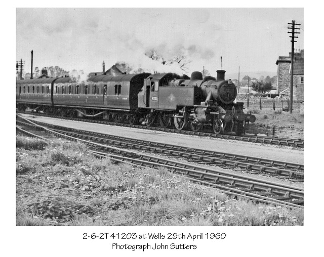 2-6-2T 41203 at Wells 29.4.1960