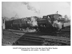 Yeovil Pen Mill to Taunton at Yeovil Town 1.3.1963