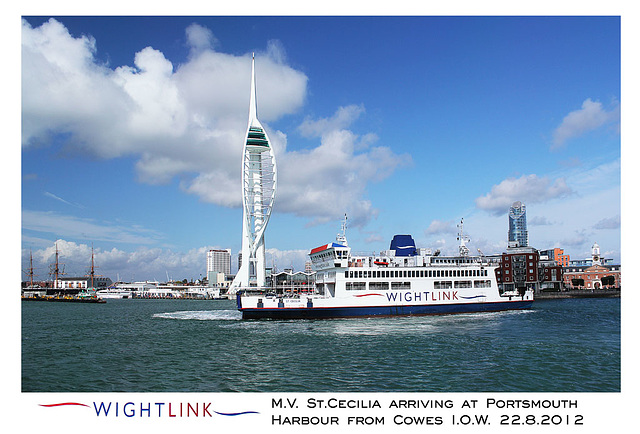 MV St Cecilia  - Portsmouth Harbour - 22.8.2012