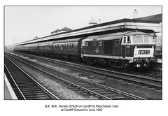 BR WR Hymek D7029 Cardiff June 1962
