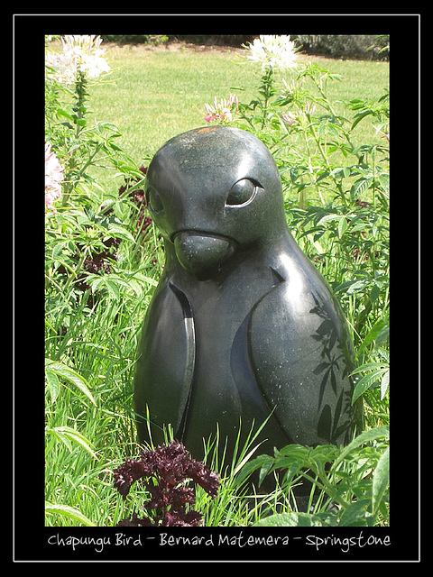 Zimbabwean sculpture exhibition - 02 Chapungu Bird, Bernard Matemera, 1947-2002, springstone