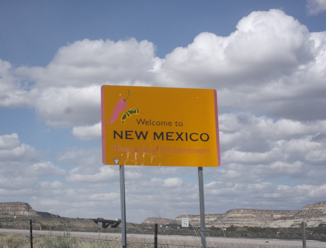 Welcome to New Mexico / Bienvenue dans l'état de Neew Mexico.