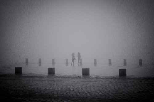 Figures in the mist