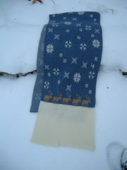 Reindeer winter scarf