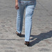 Mexicaine en jeans et talons hauts / Mexican girl in jeans and high heels.