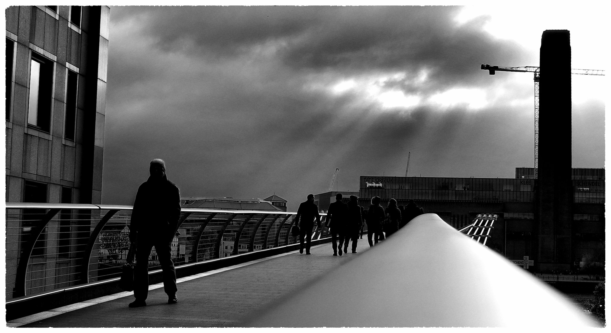 Crossing the bridge