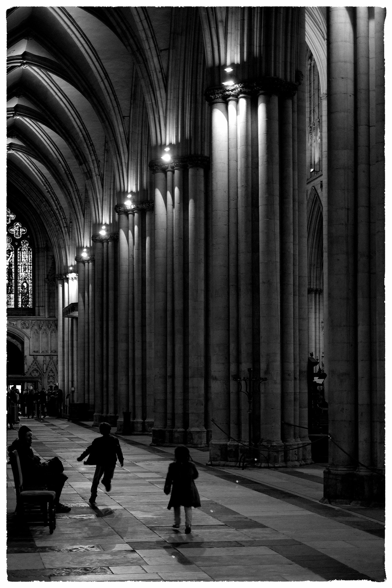 York X-E1 York Minster 11 children playing