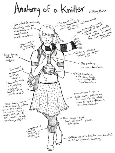 the anatomy of a knitter