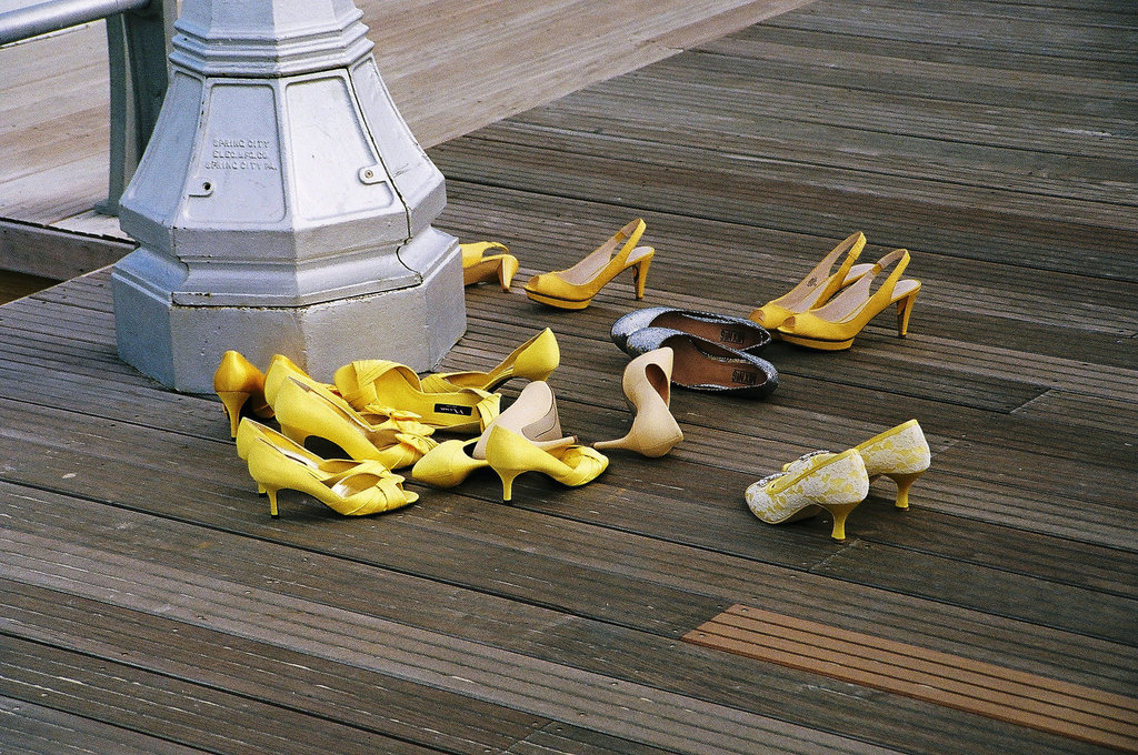 Yellow shoes