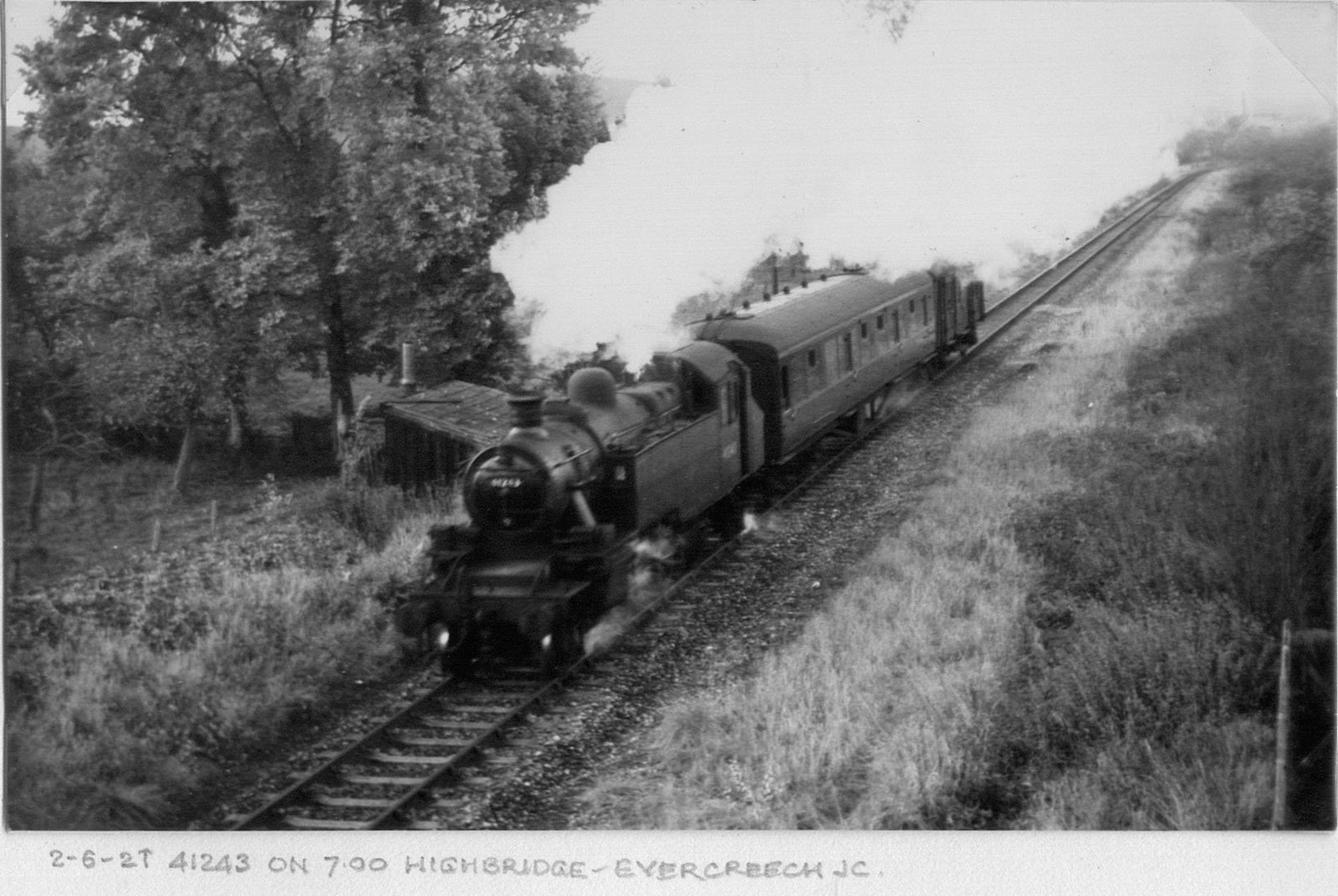 Cl 2 2-6-2T 41243 Highbridge - Evercreech Junction at Glastonbury 5 11 64