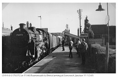 Class 4 4-6-0 75072 at Evercreech Junction 11.12.1965