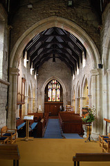 Nave of Hathersage Church, Derbyshire From the Chancel