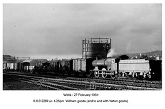 0-6-0 2269 on Wells goods train 27.2.1954