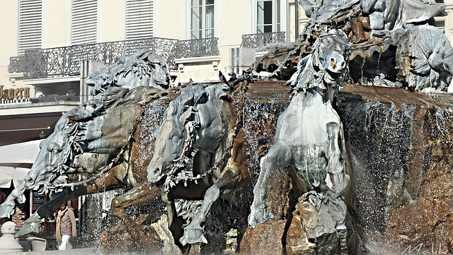 Fontaine de la place des Terreaux a Lyon..!