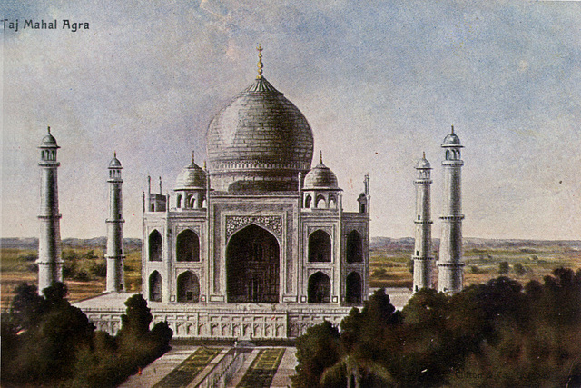 Taj Mahal Agra Universal Postal Union card