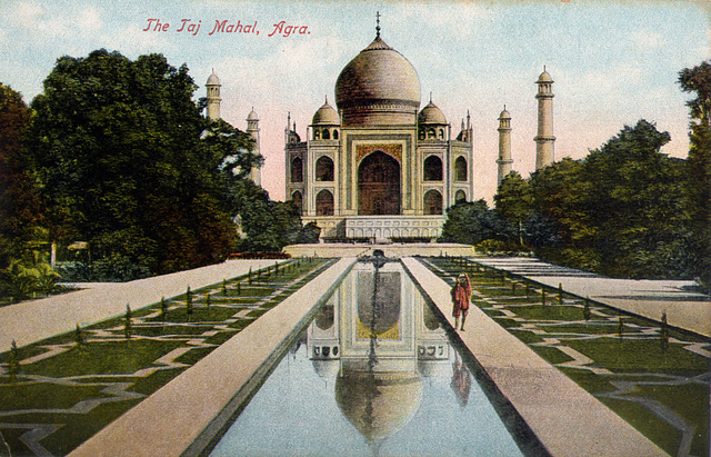 The Taj Mahal   Agra    man to right