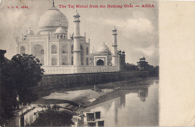 The Taj Mahal from the Bathing Ghat  Agra