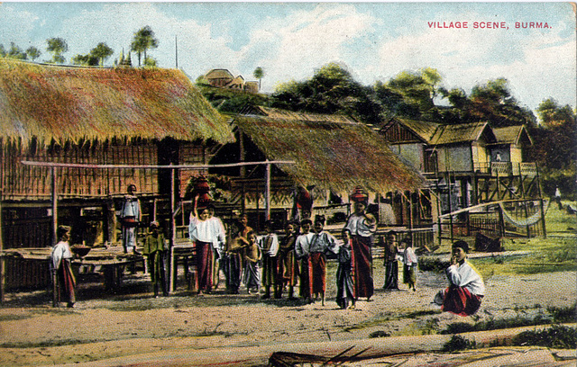 Village Scene, Burma