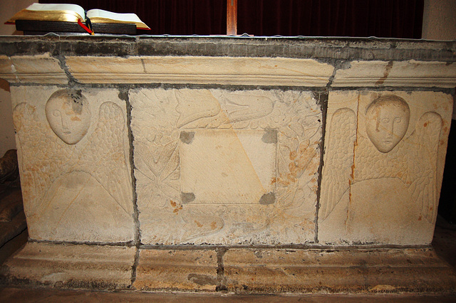 Memorial now used as an altar, Saint Mary Magdalene's Church Clitheroe, Lancashire