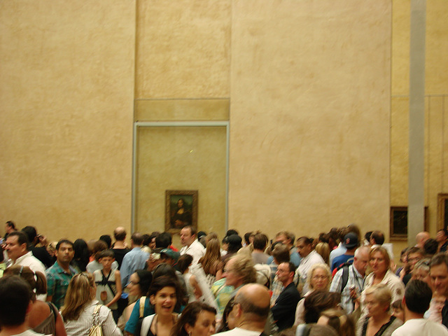 Foule devant Mona Lisa
