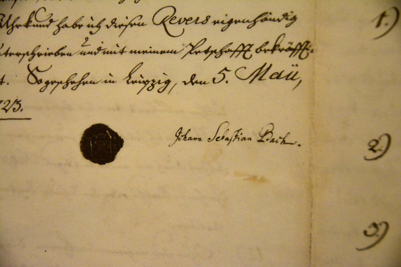 Leipzig 2013 – Stadtgeschichtliches Museum – Signature of Johann Sebastian Bach