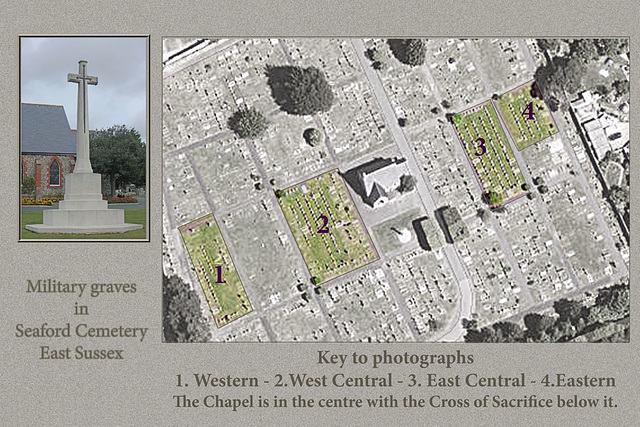 Military graves key to photos Seaford Cemetery, East Sussex, 7.9.2011