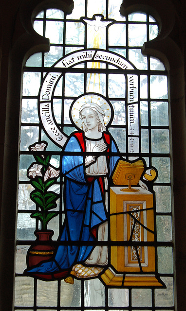 Detail of window in south aisle, Saint Mary Magdalene's Church Clitheroe, Lancashire
