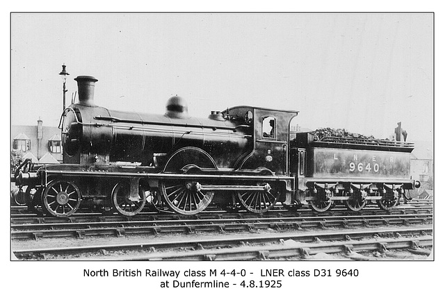 NBR class M 4-4-0 LNER class D31 - Dunfermline 4.8.1925