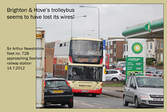 Brighton & Hove Buses - Sir Arthur Newsholme - no. 728 - Seaford - 14.7.2012