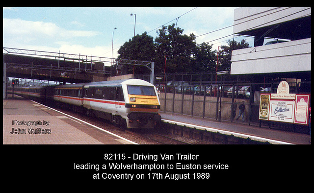DVT 82115 at Coventry on 17th August 1989