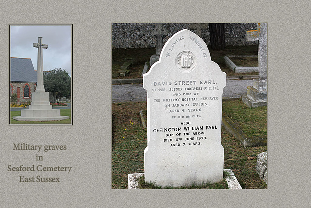 Military grave - Sapper David Street Earl - Seaford Cemetery - East Sussex - 7.9.2011