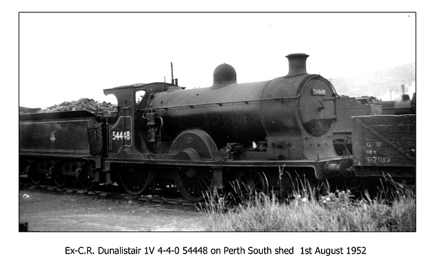 CR Dunalistair 4-4-0 54448 Perth 1.8.1952