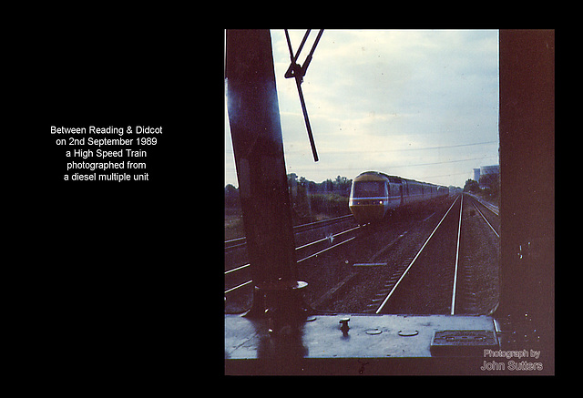 HST snapped from DMU between Reading & Didcot 2.9.1989