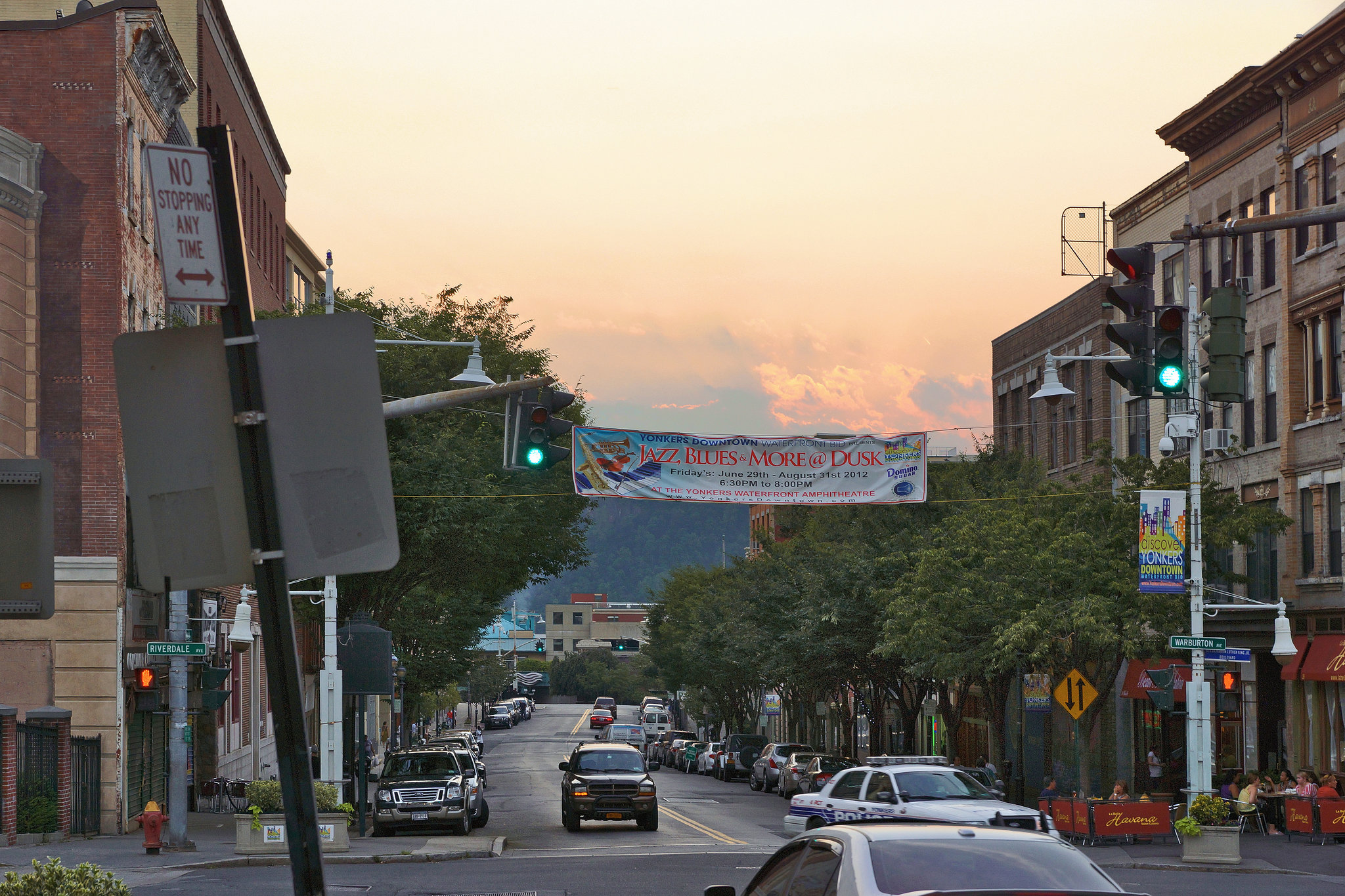 Crossing Main Street at Dusk – Yonkers, New York