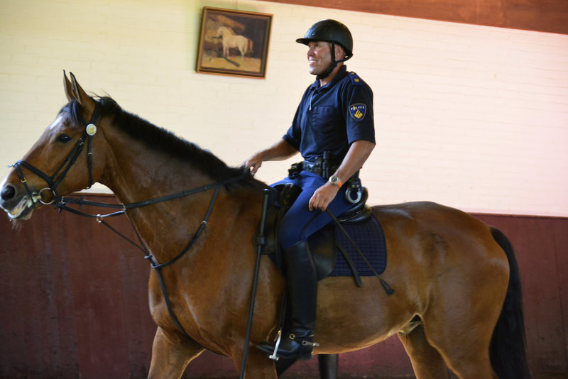 Mounted police demonstration