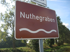 Hinweisschild - Nuthegraben