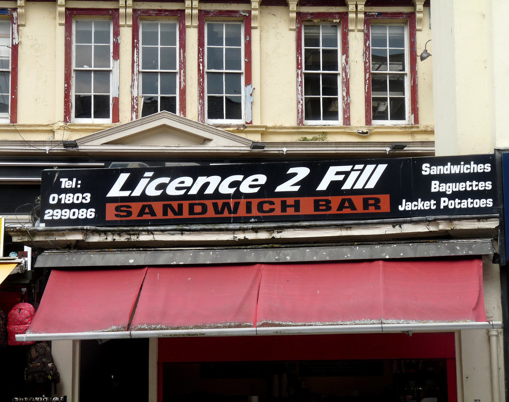 'Licence 2 Fill' Sandwich Bar