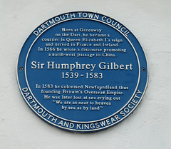 Sir Humphrey Gilbert Blue Plaque