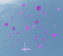 Alphabet -  in Pink