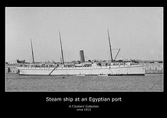 Steamship at Egyptian port  H T Sutters Collection circa 1913